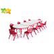 Ergonomic Kindergarten Classroom Tables High Safety Solid One Piece Construction