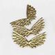 Multi Color Iron On Embroidered Patches Shiny Gold Eagle Wings Craft