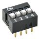 A6E-4104-N OMRON SMD Dip Switch On Off SPST 4 Raised Slide 0.025A 24VDC PC Pins