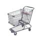 Zinc Plated 0.87M 80LTR Lightweight Shopping Cart With Wheels For Retail Shop
