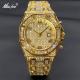 Hip Hop Luxury Fully Ice Out Men's Watch Iced Cz VVS Custom Bling Gold Diamond