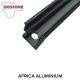 Black powder coated aluminium extrusion profile for aluminium handrail