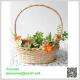 Wicker flower basket handle willow manufacturer customised size factory exporter