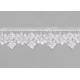 White Lace Ribbon Embroidery Fabric With Silver Lurex Poly Yarn Eco - friendly