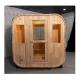 Luxury 5-6 Person Full Glass Door Outdoor Dry Sauna With Bluetooth Music System