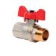 High Performance F/M brass 2 way valve With Butterfly Handle