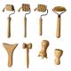 8pcs Handmade Natural Wood Facial Massage Set for Lymphatic Drainage and Body Therapy