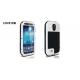 White Samsung Galaxy S4 Metal Case I9500 Antishock With Love Mei Design