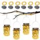 8 pack Solar lamp Mason Jar lights fairy Lid String with 8 Hangers Decorations for Party