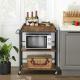 Kitchen Bar Cart for Sale, Industrial Trolley Cart, Rolling Cart with Removable Tray, Kitchen Furniture, LRC72X