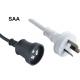 Australia Waterproof Appliance Electrical Cord , 3 Prong Printer Power Cord SAA Approval