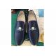 Embroidered Velvet Smoking Slippers Mens Wear Resistant OEM / ODM