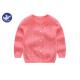Crew Neck Girls Cardigan Sweaters Spring Knitwear Shell Buttons Diamond Pointelle