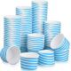 100 Pack Blue Sundae 7 Oz Disposable Paper Cups For Hot Drinks Water Ice Cream