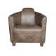 Rustic Lodge Upholstered Armchair Full Leather Tomcat Chair