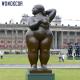 Fat Woman Bronze Statues Sculpture 210cm For Garden Decoration