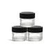 White Black Lid 5 Ml Glass Jar Childproof Glass Screw Top Wax Concentrate Container