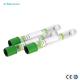 Plastic Green Gel Lithium Heparin Vacuumed Tubes For Blood Collection