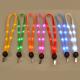 LED Lanyards Hold ID Badge Light Up LED Flashing Lanyard necklaces are great for trade show logo printed lanyards