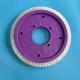 8 Holes Brush Wheel Stenter Machine Parts with Purple Plastic Body White Nylon Hair