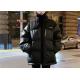 Winter Over Size Ladies Puff Jacket Pleather Coat Quilted Black Women Jacket