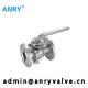 2piece WCB body SS304 Ball PTFE Seat Flanged RF Floating Ball Valve