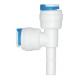 Stem / Ping In Tee Adapter Quick Disconnect Water Hose Fittings ,  Blue Water Hose Connectors