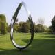 OEM Forge Circle Modern Stainless Steel Sculpture For Garden Decoration