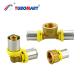 16mm - 32mm Alu Pex Press Fittings TH Type With Natural Brass Customized