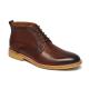 Brown Anti Odor Lace Up Mens Leather Casual Boots
