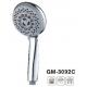 Round Water Saving Bathroom Shower Head Three Function Smoothy Rotation Thumb Tab