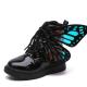 3D Transparent Butterfly Size 26 6inch Side Zip Waterproof Boots Shiny Leather Upper
