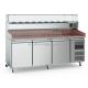 Commercial Marble Top And Professional Stainless Steel Pizza Prep Table/pizza Display Refrigerator
