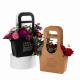 Foldable Gift Floral Paper Bag Bouquet Basket Shape 120gsm 180gsm