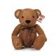 sitting size light brown bear with butterfly tie cute stuffed toys