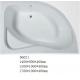 Corner Shape Drop-in Bathtub Multi Size Available CE ISO9001 Certification