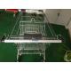 160L Supermarket Shopping Trolley Zinc Plating With Bottom Moved Rack