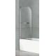 Pivot Chromed Stainless Steel Shower Enclosures Swing Movable Bathtub Clear Tempered Glass