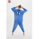Wholesale Soft Fleece Plus Size Blue Stitch Kigurumi Onesie Pajamas