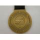 Zinc Alloy Brass Sports Ribbon Medals For Souvenirs / Honor / Prize