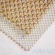 Luxurious Gold Roll Up Metal Mesh Curtains With Diamond Holes