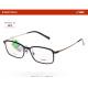 Square Black Parim Eyeglasses Frames Matched With Metal Temple Royal Style
