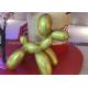 Over Size Shopping Centre Decorations Gold Color Fiberglass Balloon Dog