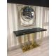 Black Marble Console Table Handmade Luxury Dining Room Furniture