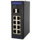 8x10/100/1000Base-TX to 2x100/1000Base-FX Managed Industrial Fiber Switch,