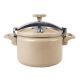 4L Marble Coated Aluminium Gas Pressure Cooker 5mm Thickness