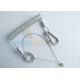 DIY Accessories Clear Spring Steel Wire Coil Lanyard With Carabiner & Split Ring