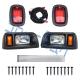 Golf Cart Halogen Headlight And LED Red Taillight Kit Compatible With Club Car DS