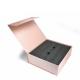 Customized stamping process book box with flip cover, black pearl cotton inner tray, red wine glass packaging paper box