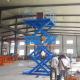 Blue Color Hydraulic Freight Elevator Goods Lift For Warehouse , 2 Years Warranty